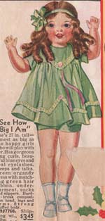 1933年的娃娃,27英寸高