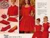 妇女和女孩红色天鹅绒连衣裙(1962)