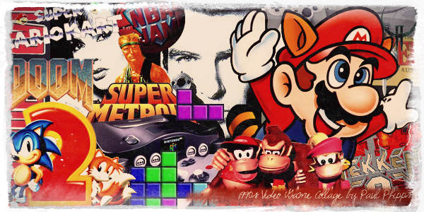 20世纪90年代Video Games Collage by Paul Phipps